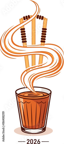 Cup of coffee with stirring straws isolated on transparent background