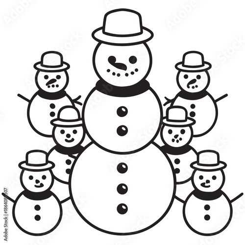 Winter Line Art Vectors