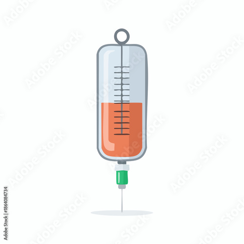 Intravenous Drip Illustration Medication Bag Fluid Infusion Healthcare Treatment Medical Concept