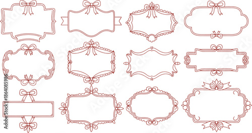 Hand drawn ink vintage frames, vintage retro frames for greeting cards, wedding and birthday party, wedding, birthday party, invitations in cute minimalist style, minimalist ornament vector borders