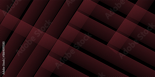 Red and black vector abstract tech futuristic modern 3D line background