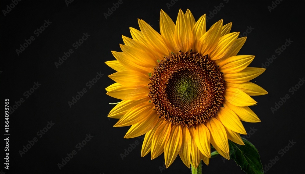 Obraz premium Gelbe Sonnenblume – kraftvoller Kontrast