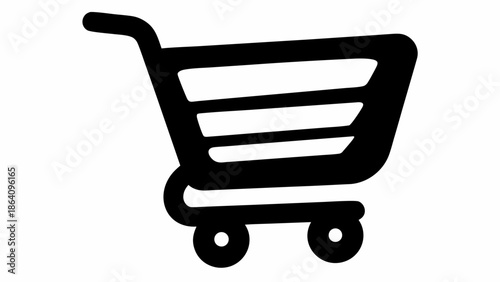 Modern shopping cart icon for business and e-commerce use