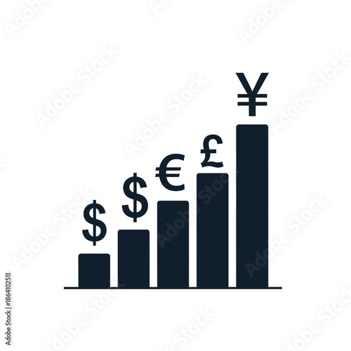 Financial Growth Arrow Icon – Profit Increase Business Analytics Vector Illustration