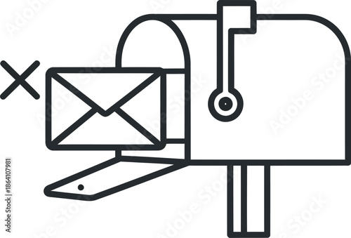 Hand placing letter in mailbox