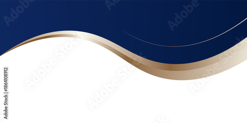 Blue Gold Wave Abstract Shape Border and Corner Frame Vector Eps 10 Decorative Elements Corners, Borders, and Frames.