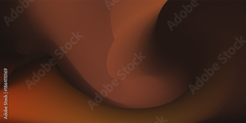 abstract mesh gradation orange color background template with fluid style vector graphic