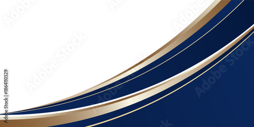 Blue Gold Wave Abstract Shape Border and Corner Frame Vector Eps 10 Decorative Elements Corners, Borders, and Frames.
