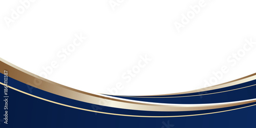 Blue Gold Wave Abstract Shape Border and Corner Frame Vector Eps 10 Decorative Elements Corners, Borders, and Frames.