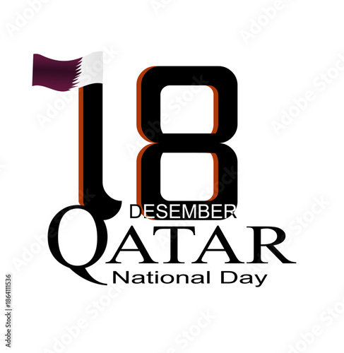 Qatar National Day, December 18th. Suitable for greeting cards, posters, and banners. Vector illustration