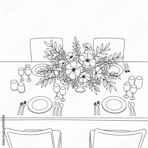 Fine dining wine glass and decanter set