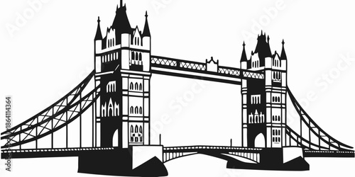 Tower Bridge in London, iconic landmark and tourist attraction