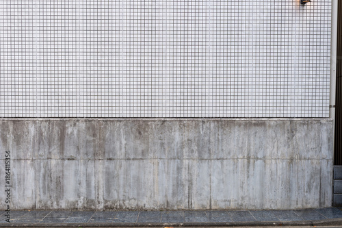 street wall background ,Industrial background, empty grunge urban street with warehouse brick wall