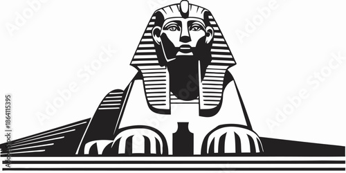 Majestic sphinx statue in ancient Egyptian style