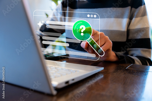 AI Search Results On Laptop, Verification And Fact Check Before Sharing Online, Responsible Web Habits When AI Can Make Mistakes And Misinformation