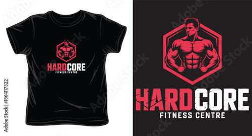 hardcore  graphic victor art t-shirt design print template
