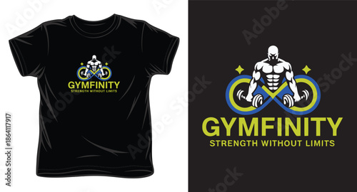 gymfinity  graphic victor art t-shirt design print template