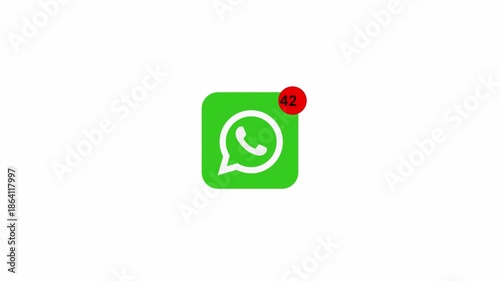 Animation of what app  icon representing messages  with a loop animation and alpha channel. Message Icon Animation Featuring SMS,  and messages  with transparent background in 4K animation