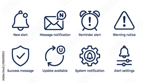 Notification icons for user interface design