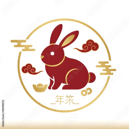 Chinese Zodiac rabbit Illustration