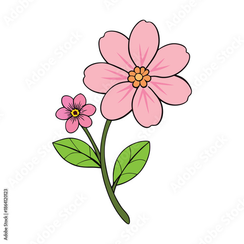 Fresh spring flowers bloom among soft green leaves, bringing color and gentle fragrance to the scene, symbolizing renewal, growth, and the beauty of nature.
