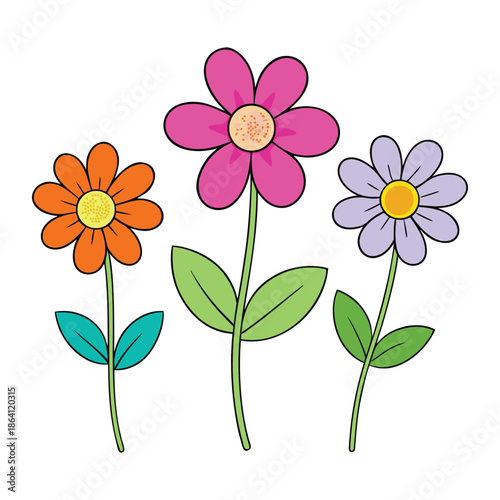 Fresh spring flowers bloom among soft green leaves, bringing color and gentle fragrance to the scene, symbolizing renewal, growth, and the beauty of nature.
