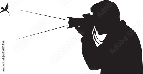 Photographer with Camera Silhouette Vector Art

Professional Photographer Black Silhouette Illustration

Creative Photography Silhouette Design