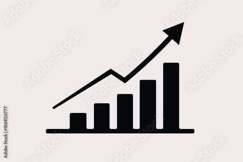 Business growth chart icon