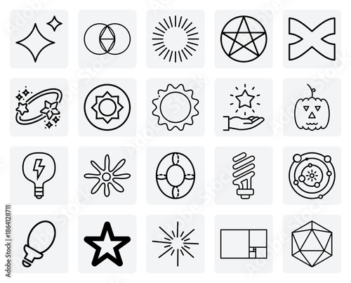 Concepts Of Cosmic Harmony And Balance – Symmetry, Light, And Sacred Geometric Shapes For Meditation And Yoga Branding