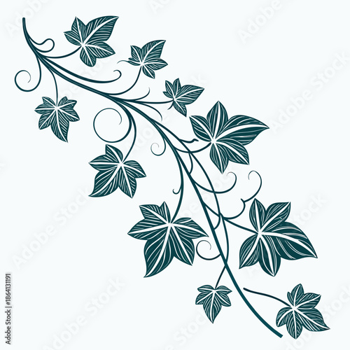 Elegant leafy vine design