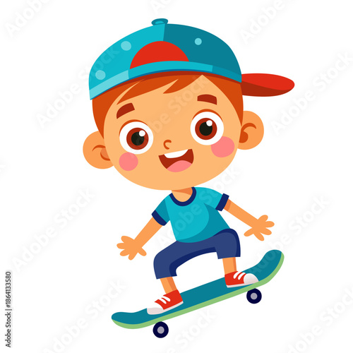 boy with skateboard
