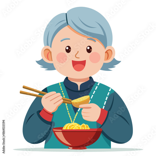 Grandma eating