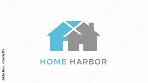 Modern Home Harbor Logo Design.