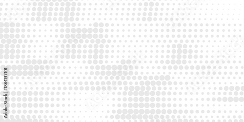 Dot white gray wave light technology texture background.Monochrome grunge background of spots halftone. Straight dotted spots using halftone circle dot raster texture.Vector blot half tone collection
