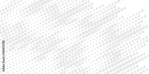 Dot white gray wave light technology texture background.Monochrome grunge background of spots halftone. Straight dotted spots using halftone circle dot raster texture.Vector blot half tone collection
