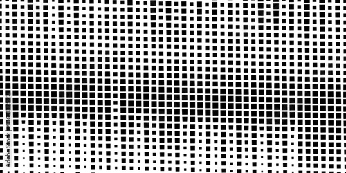 Black square pattern abstract on white background. Vector illustration. metal lattice in the sun close-up. mosaic pattern, tile for bathroom and kitchen. Squares half tone pattern background 
