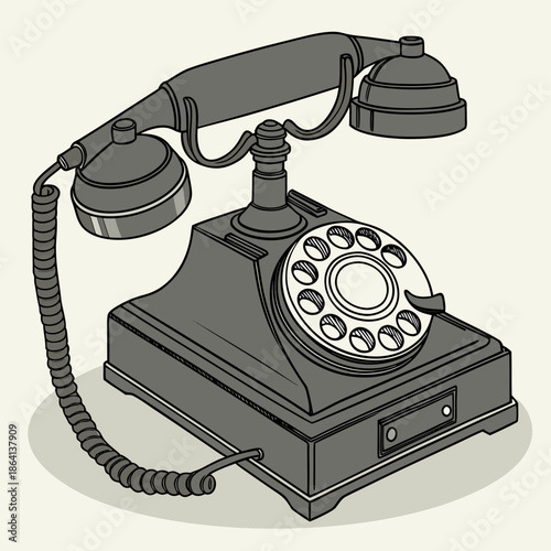 old fashioned telephone