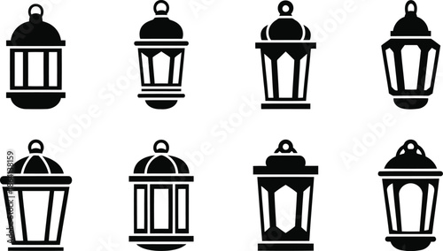 Vintage Lantern Silhouettes for Elegant Decor and Design
