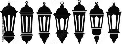 Elegant Black Lantern Silhouettes for Modern Decor