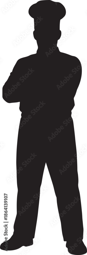 Fototapeta premium Silhouette of a chef
