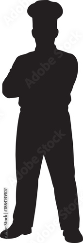 Silhouette of a chef