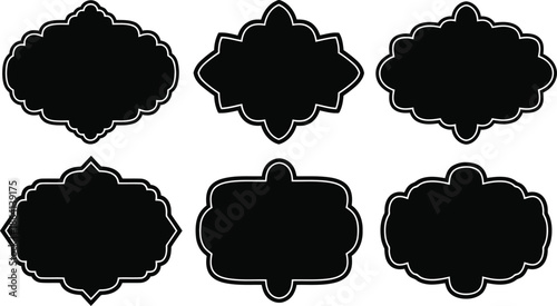 Elegant Black Labels Set for Stylish Branding and Design