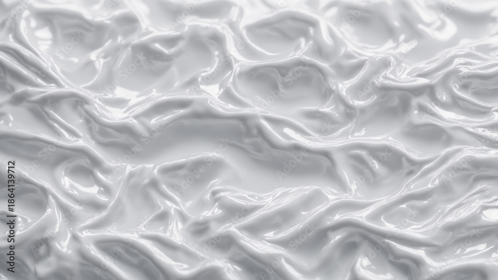 Obraz premium Abstract white silky liquid wave texture background