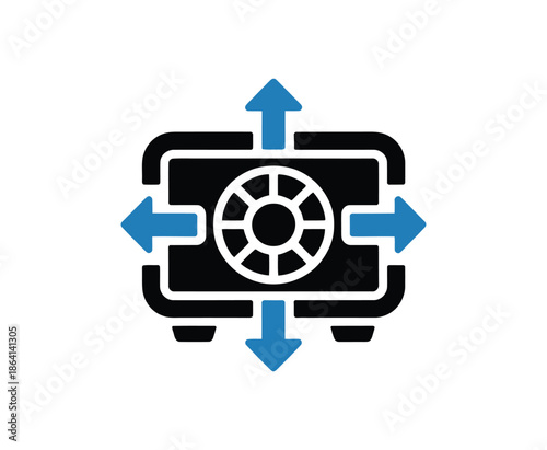 Safe Deposit Box Icon – Bank Vault Security, Asset Protection and Secure Storage Vector Illustration
