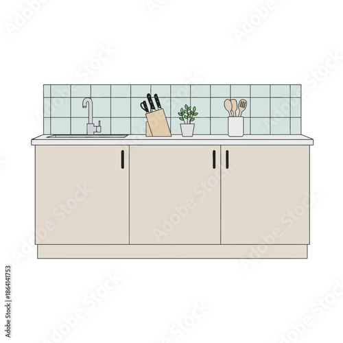 modern kitchen interior