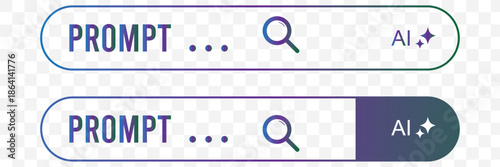 Artificial intelligence generate icon vector set. AI command prompt symbol