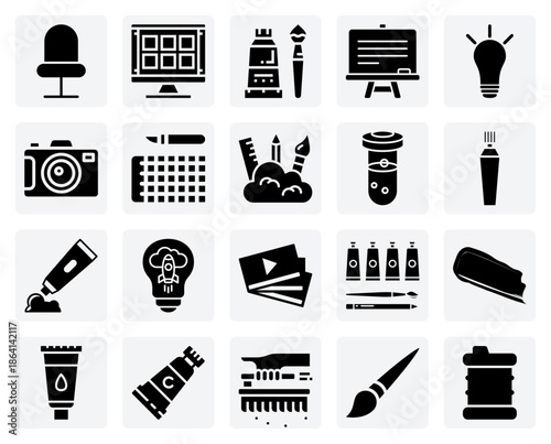 Tools For Illustration And Visual Design – A Collection Of Items Found In A Modern Artist'S Studio.