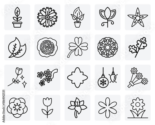 Floral Decoration Elements For Design – Spring Flowers, Blossoms, And Houseplants For Branding And Product Packaging
