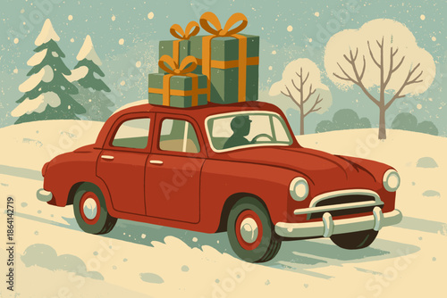 Christmas fills wrap letters winter no punctuation vector icon ride retro snowy