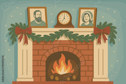 Hanging soft chinese fireplace punctuation vintage vector red no elegance fills mantel